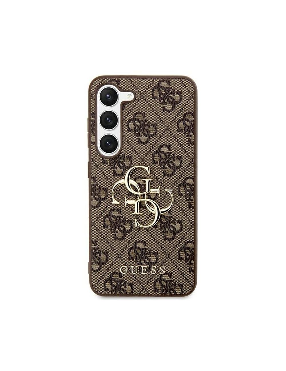 GUESS SAMSUNG S24 GUHCS24S4GMGBR METAL LOGO BROWN