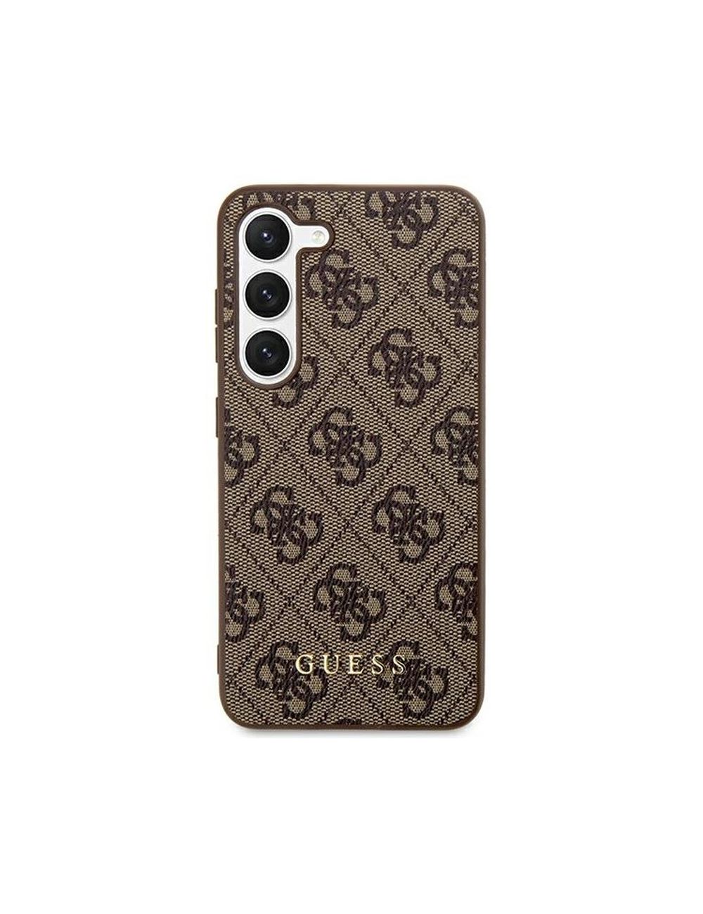 GUESS SAMSUNG S24 PLUS GUHCS24MG4GFBR METAL GOLD LOGO BROWN