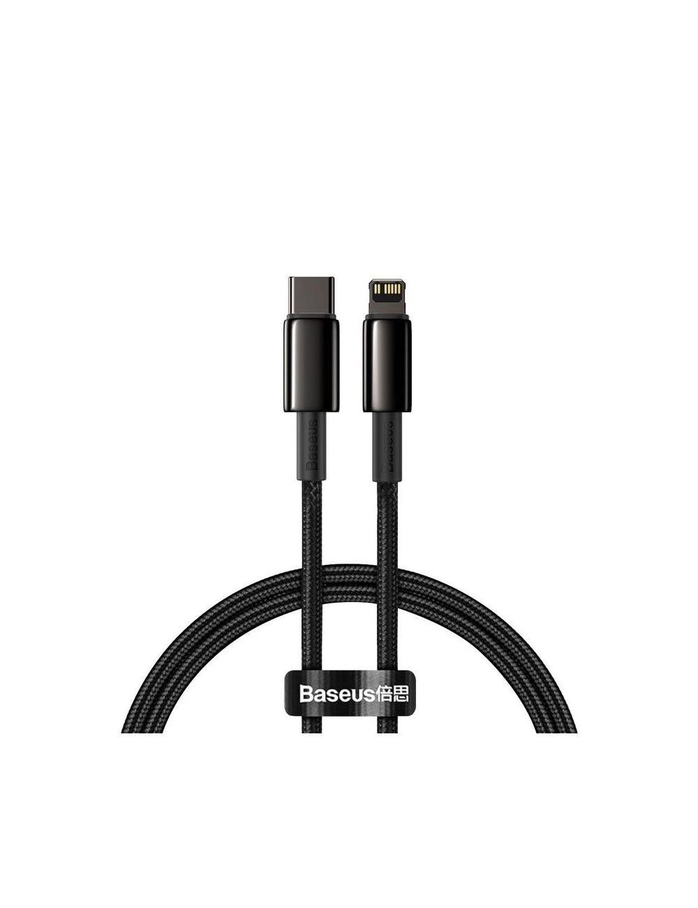 KABEL BASEUS TUNGSTEN GOLD USB-C/ LIGHTNING 20W 1M BLACK