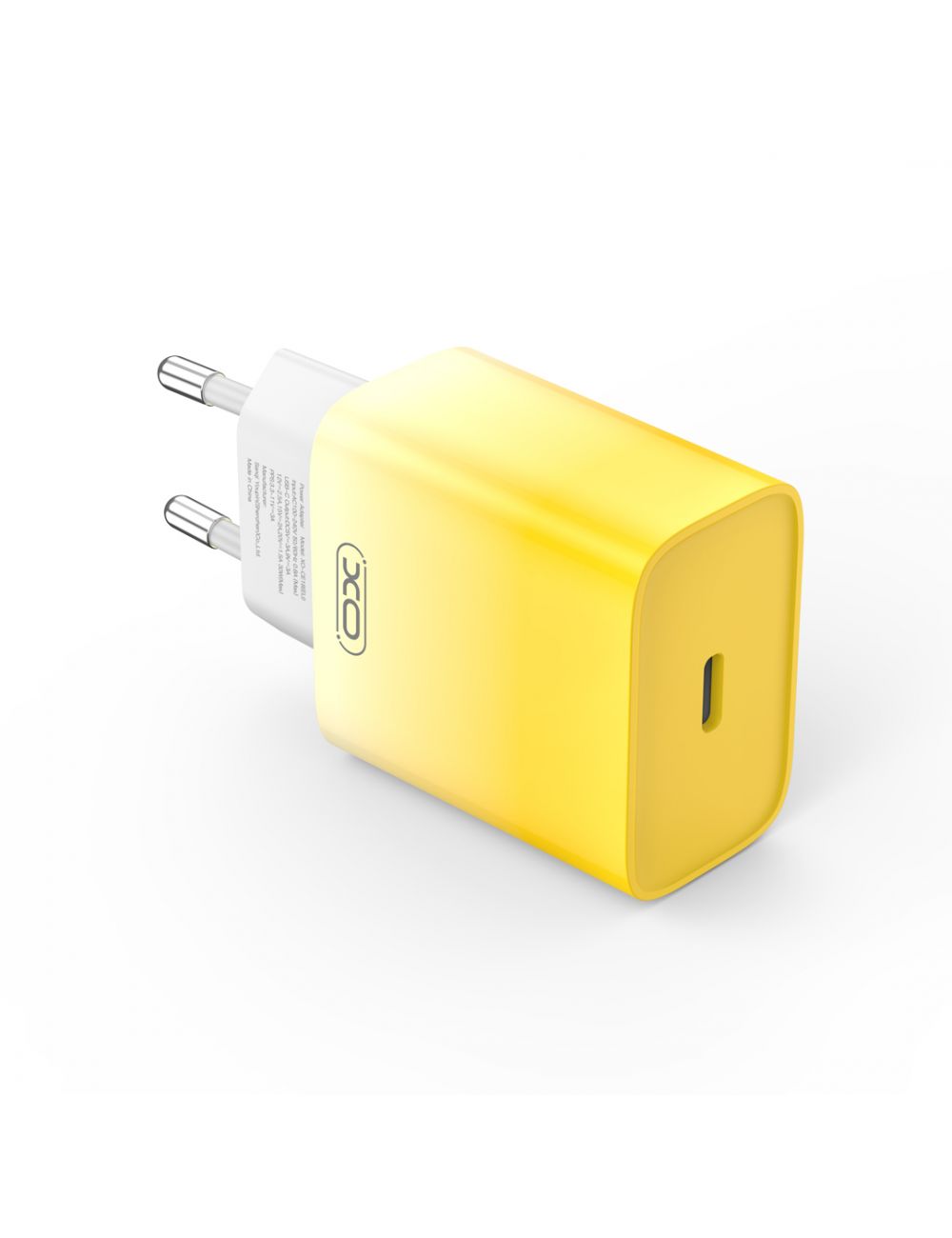 XO ładowarka sieciowa CE18 PD 30W USB-C ŻÓŁTO-BIAŁA