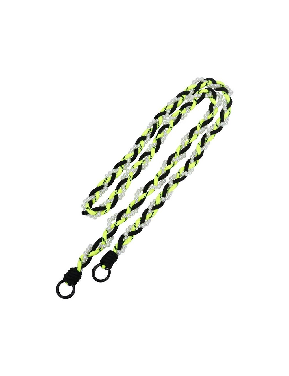 Uniwersalna smycz na szyję do telefonu / na ramię Pearl-08, NEON YELLOW / ŻÓŁTY