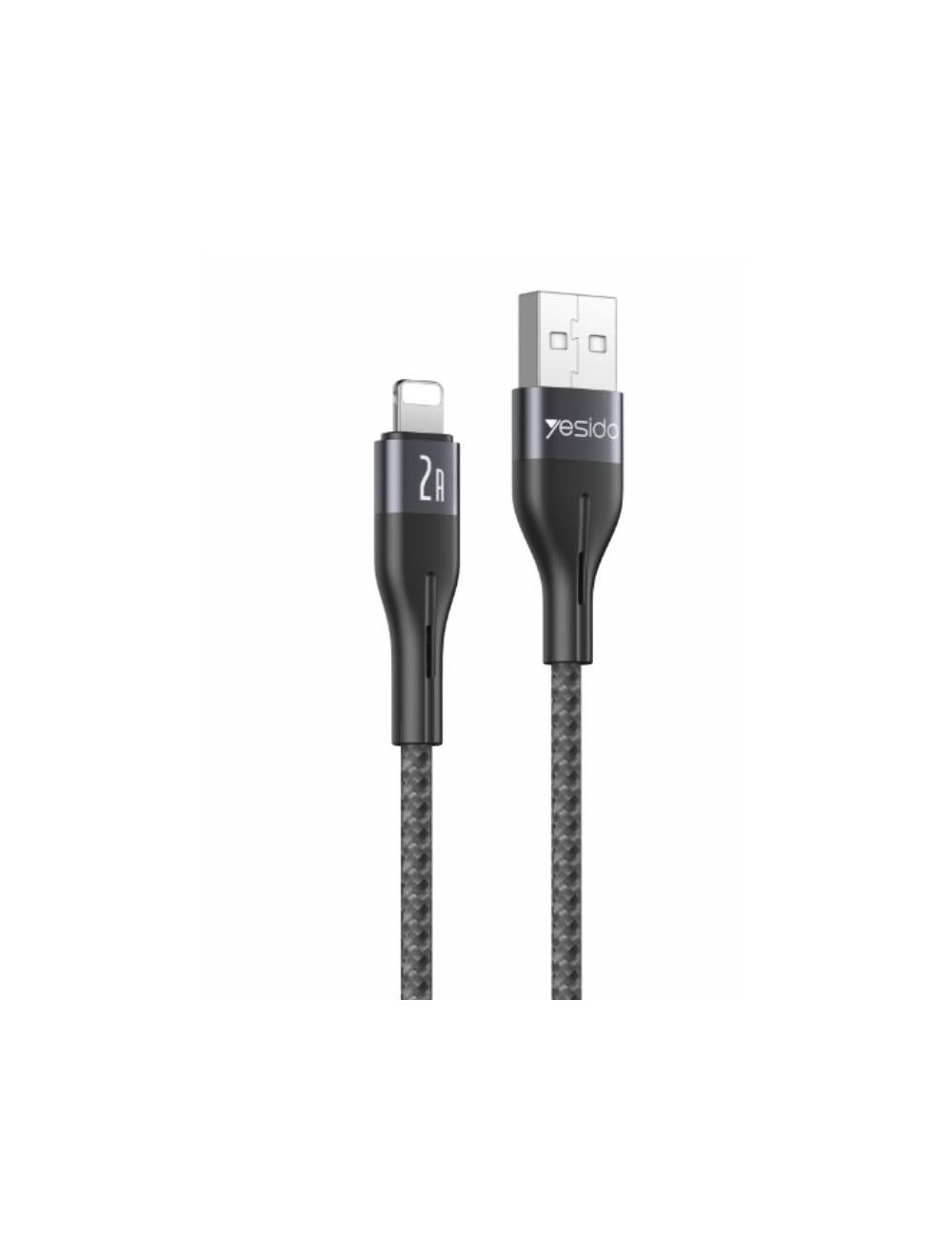 Yesido Kabel CA121 18W USB-Lightning 1m 2A, BLACK / CZARNY