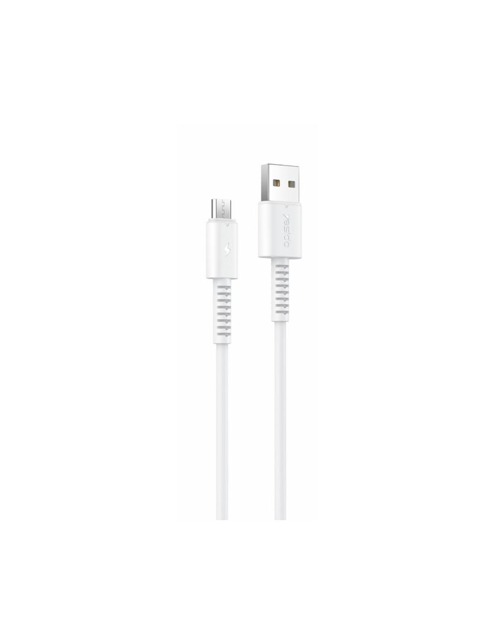 Yesido Kabel CA120 18W USB-Micro 1m PVC 2A, WHITE / BIAŁY