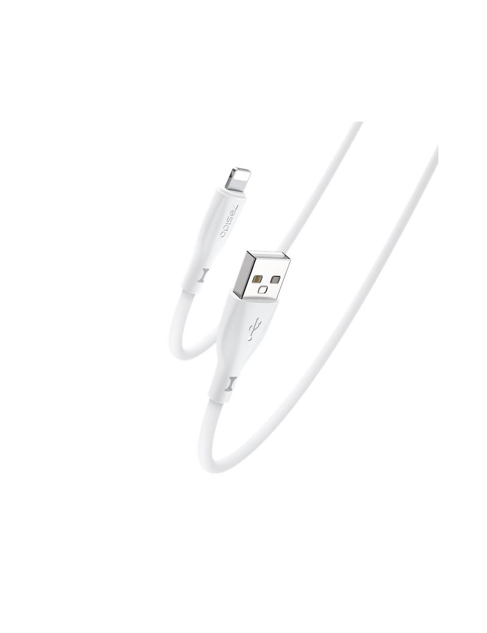 Yesido Silikonowy Kabel CA119 12W USB-Lightning 1m 2.4A, WHITE / BIAŁY