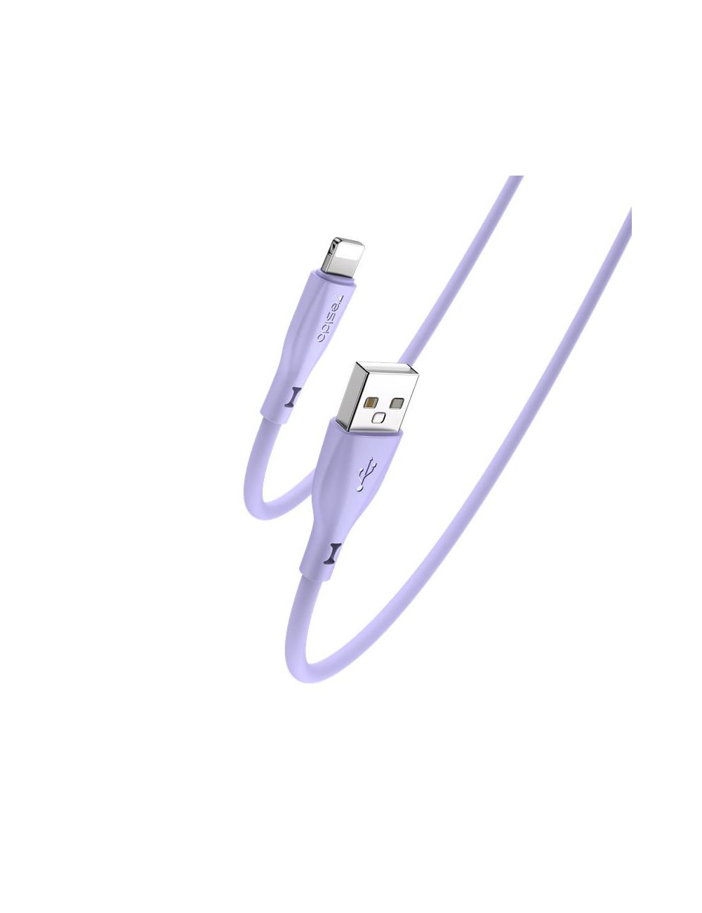 Yesido Silikonowy Kabel CA119 12W USB-Lightning 1m 2.4A, PURPLE / FIOLETOWY