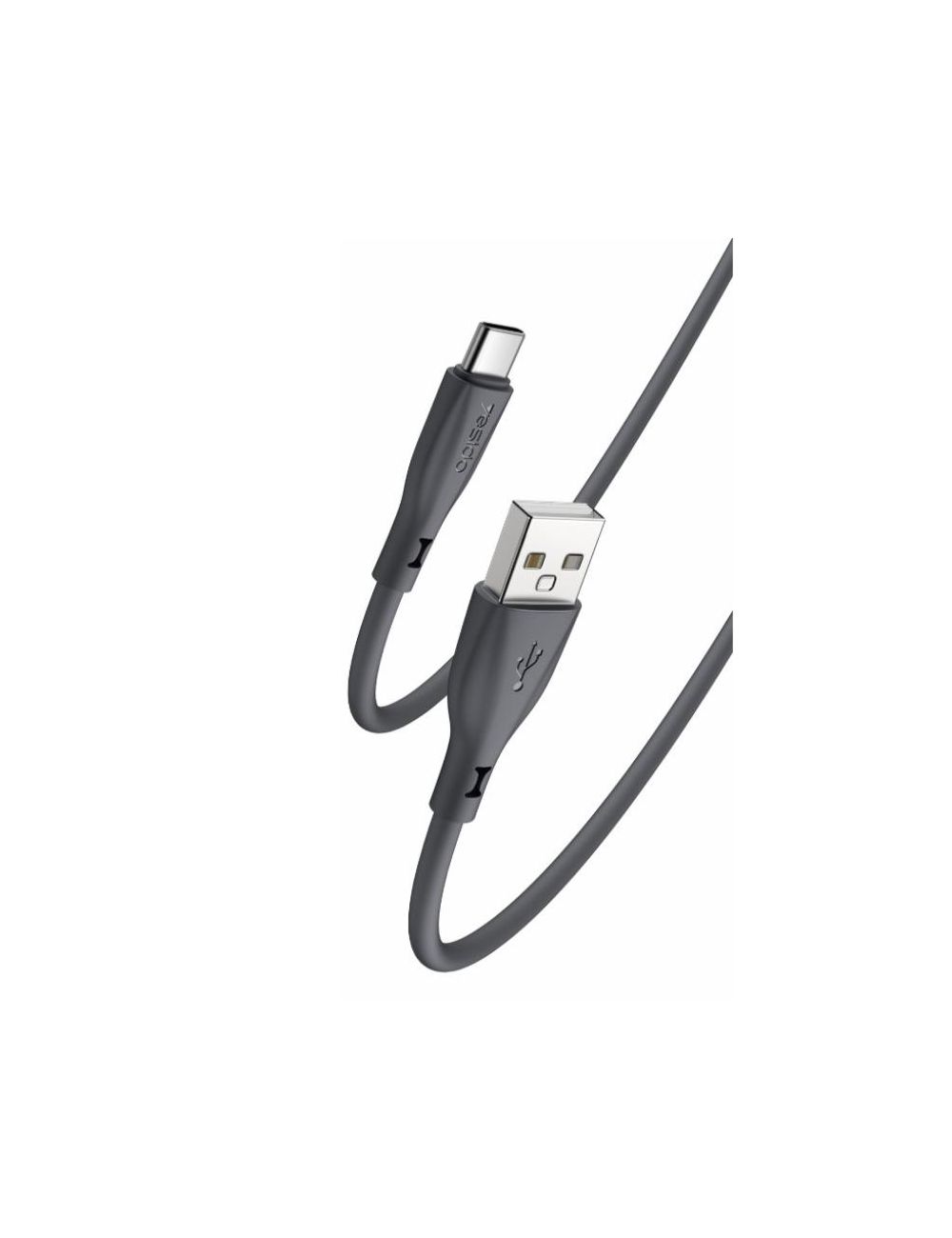 Yesido Silikonowy Kabel CA119 18W USB-Type-C 1m 2A, BLACK / CZARNY