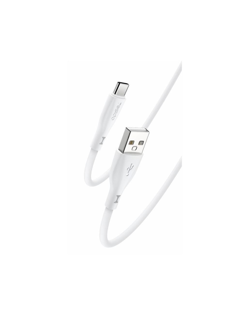 Yesido Silikonowy Kabel CA119 18W USB-Type-C 1m 2A, WHITE / BIAŁY