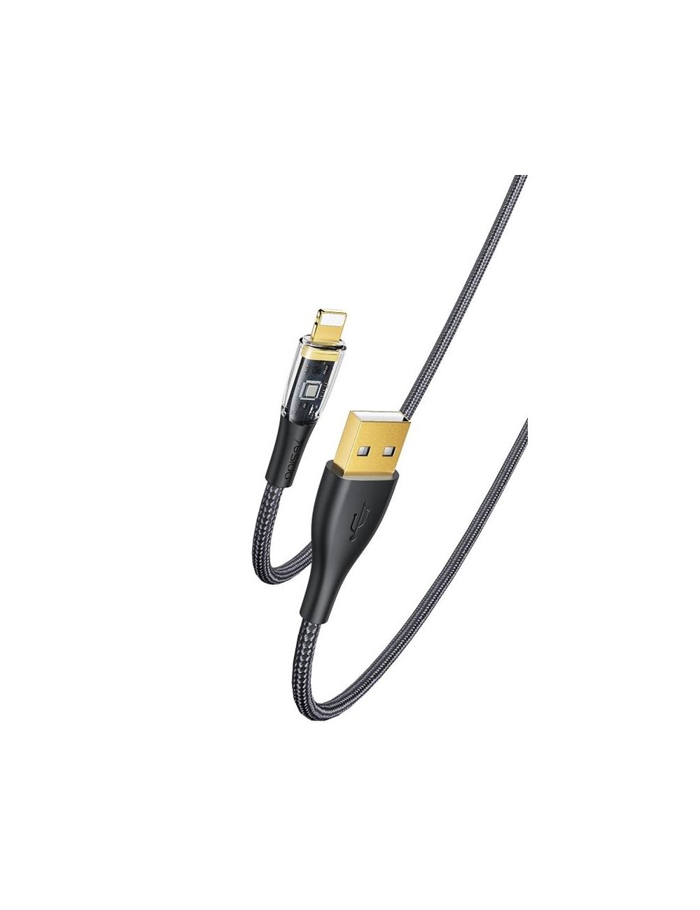 Yesido Kabel CA104 12W USB-Lightning 1.2m PVC 2.4A, BLACK / CZARNY