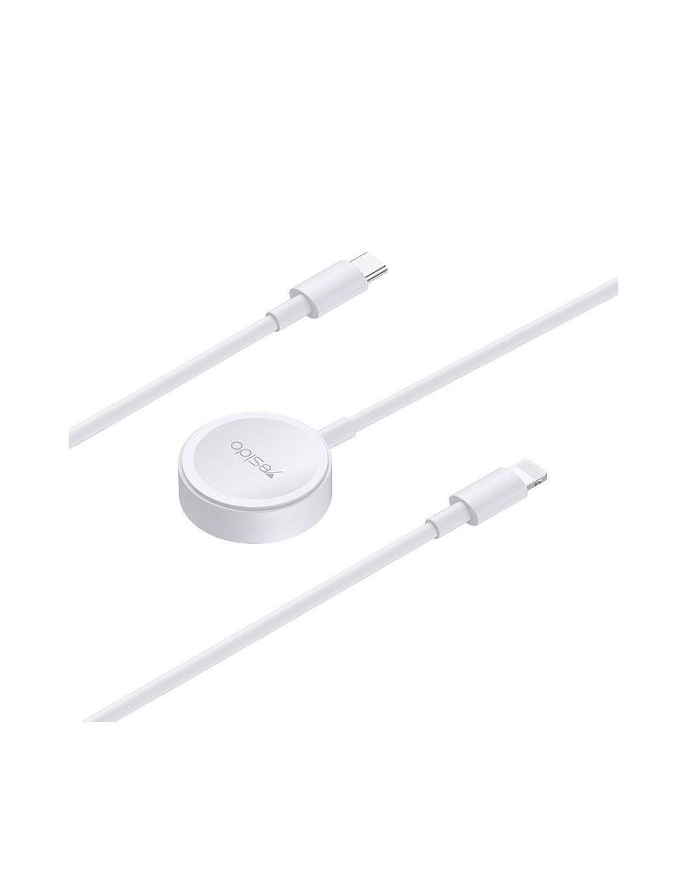 Yesido Kabel CA113 2w1 do Iphone Watch 2.5W +Type-C/iP 1.2m 2.4A, WHITE / BIAŁY