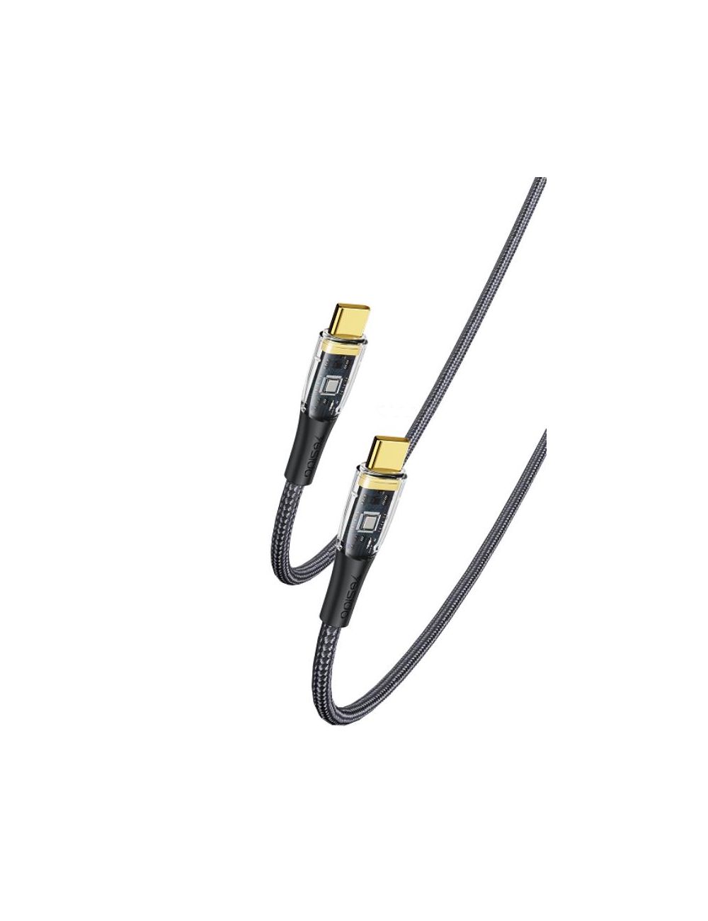 Yesido Kabel CA103 PD 100W Type-C/Type-C 1.2m PVC 5A, BLACK / CZARNY