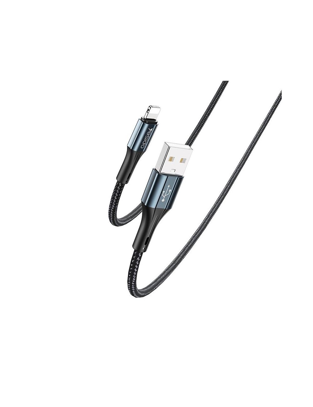 Yesido Kabel CA94 12W USB-Lightning 2m 2.4A, BLACK / CZARNY