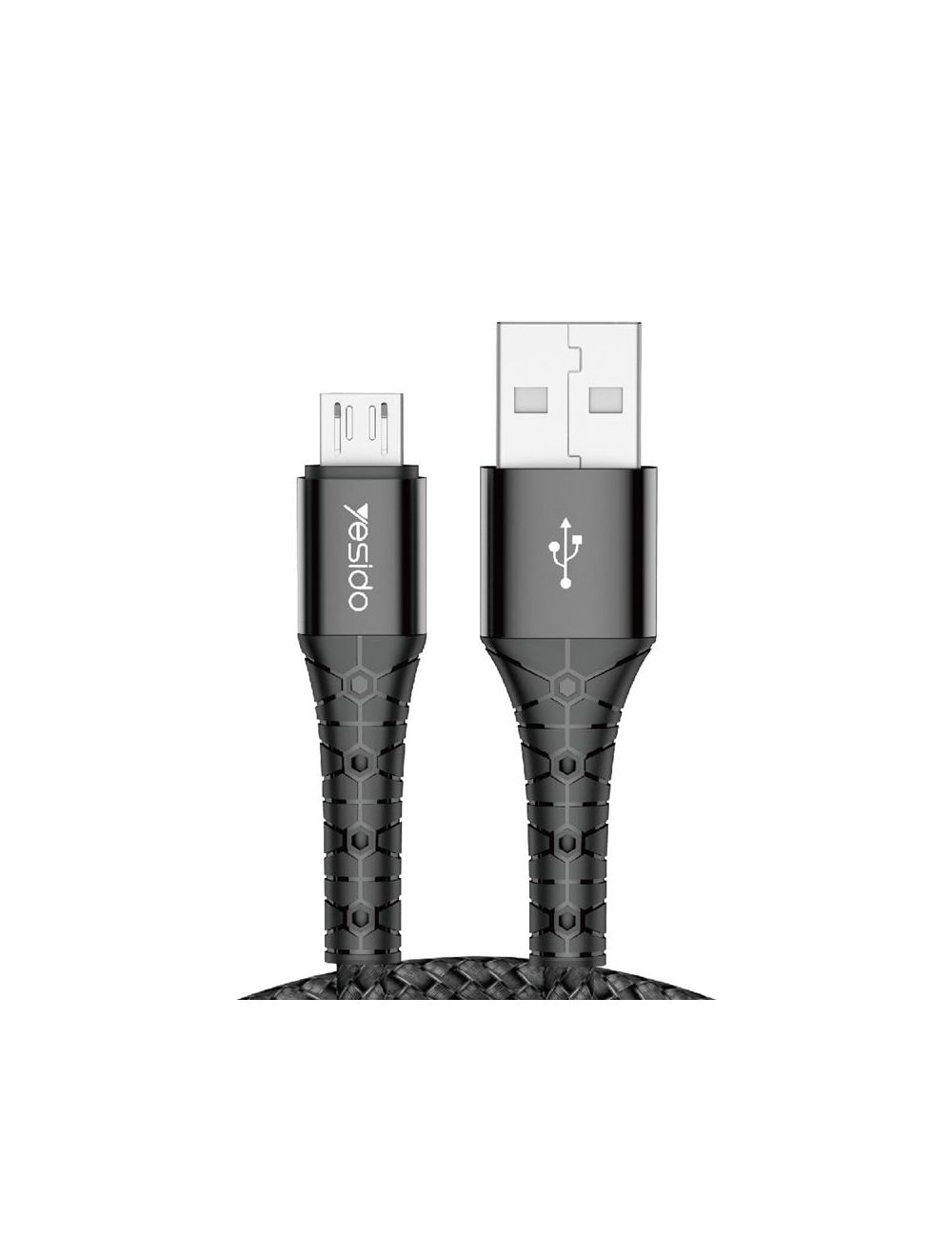 Yesido Kabel CA50 12W USB-Micro 2.1A 2m, BLACK / CZARNY