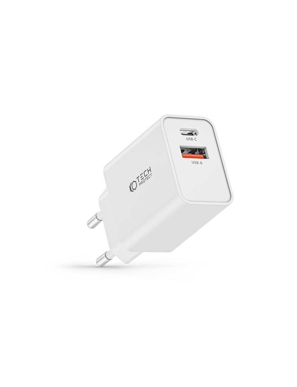 TECH-PROTECT ładowarka sieciowa NC30W QC 3.0 USB-C /USB WHITE