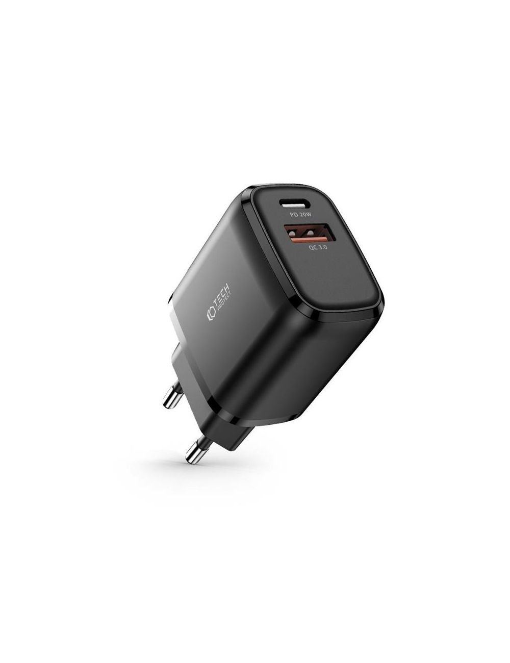 TECH-PROTECT ładowarka sieciowa C20W QC3.0 USB-C/USB BLACK