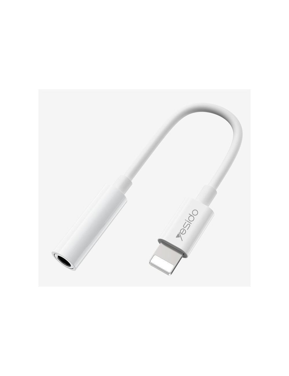 Yesido Kabel Audio YAU31 Lightning-3.5mm Aux Female, 12cm, WHITE / BIAŁY