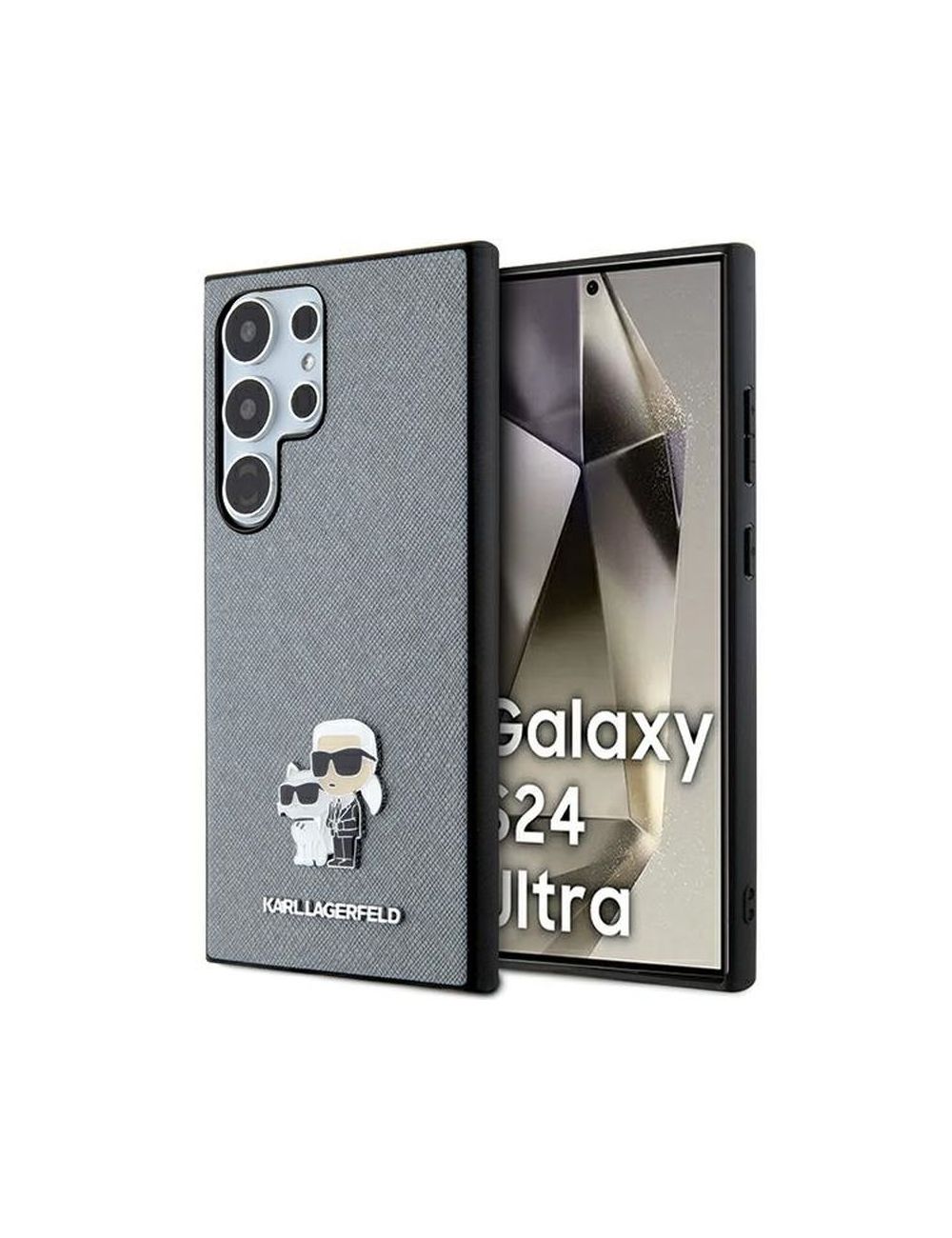 KARL LAGERFELD Samsung S24 ULTRA SAFFIANO KC PIN KLHCS24LPSAKCMPG GREY