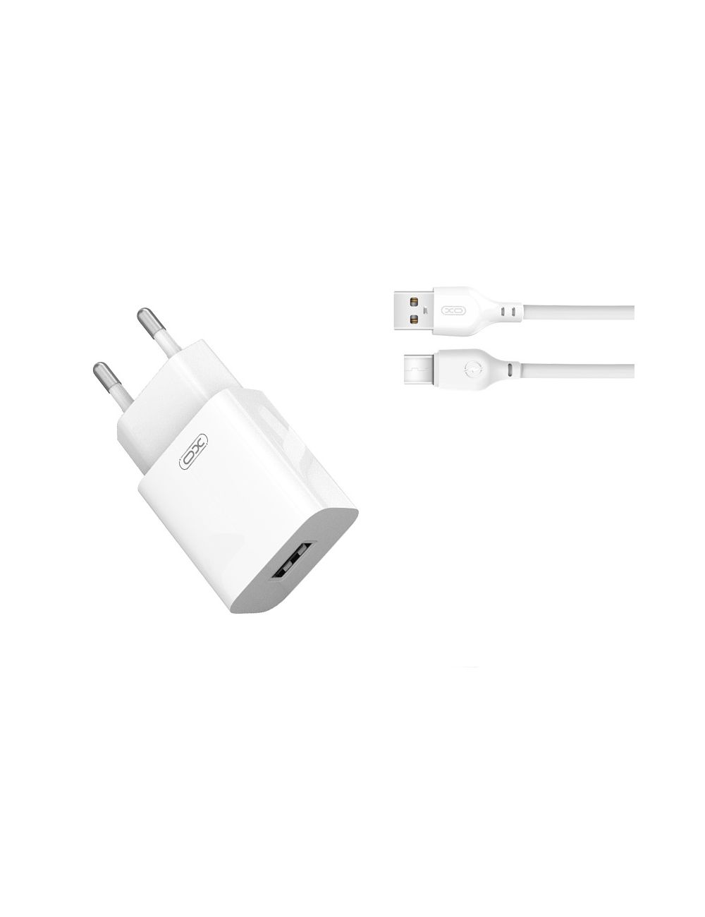 XO ładowarka sieciowa L99 1xUSB 2,4A BIAŁA + KABEL USB/USB-C