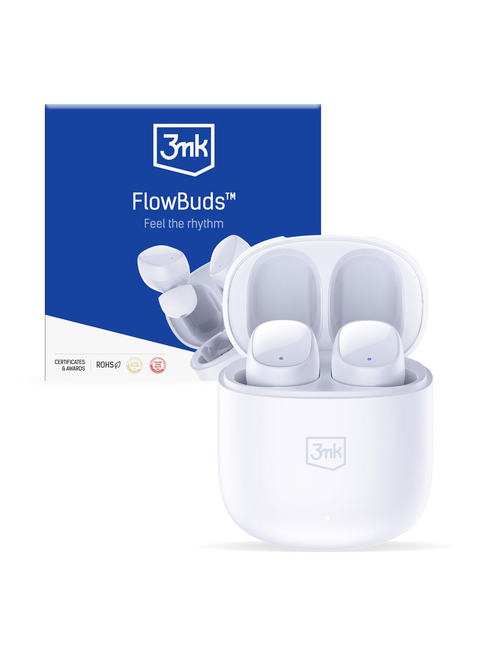 3MK SŁUCHAWKI FLOWBUDS WHITE BEZPRZEWODOWE