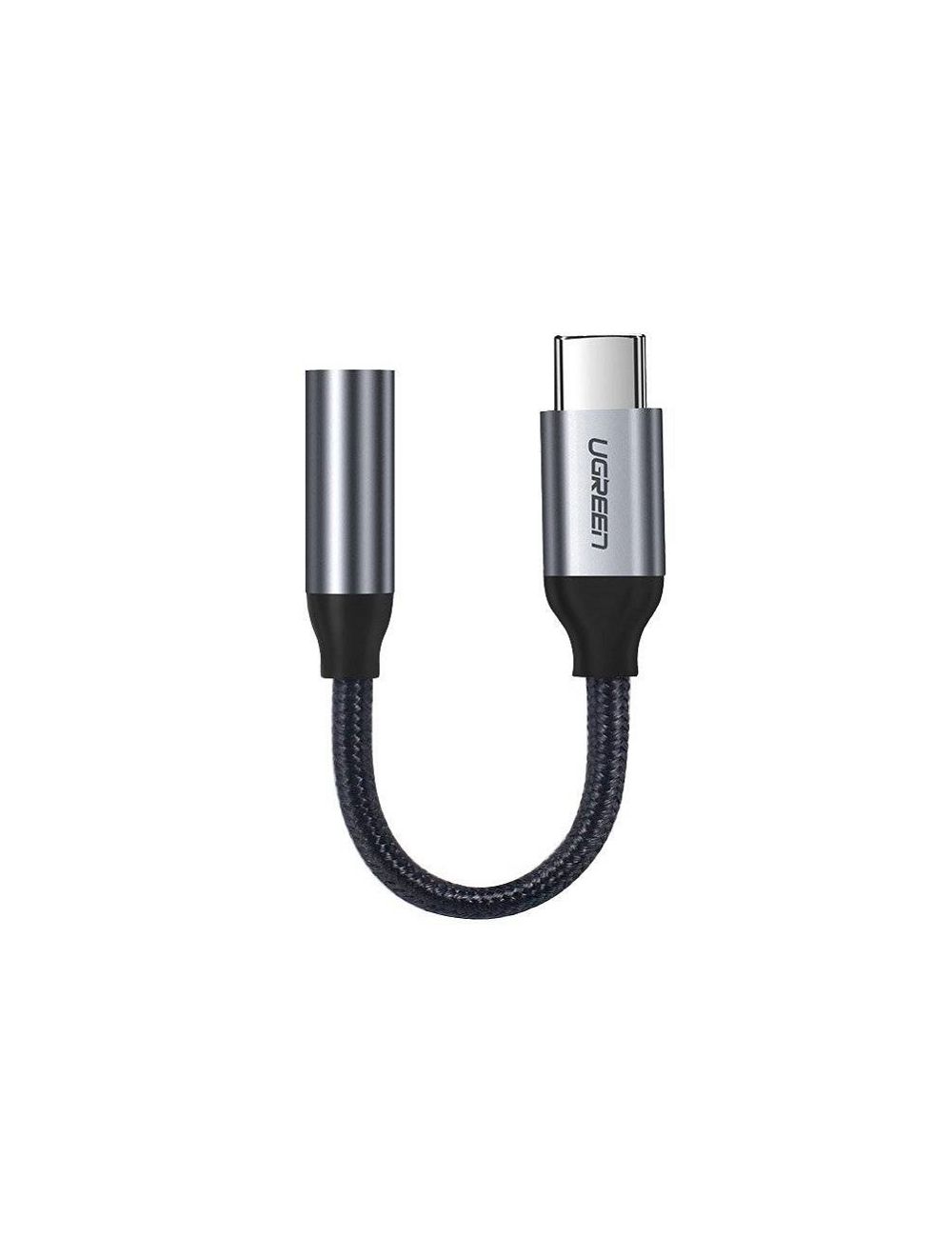 Ugreen przejściówka do słuchawek z 3,5mm mini jack na USB Typ C 10 cm szary