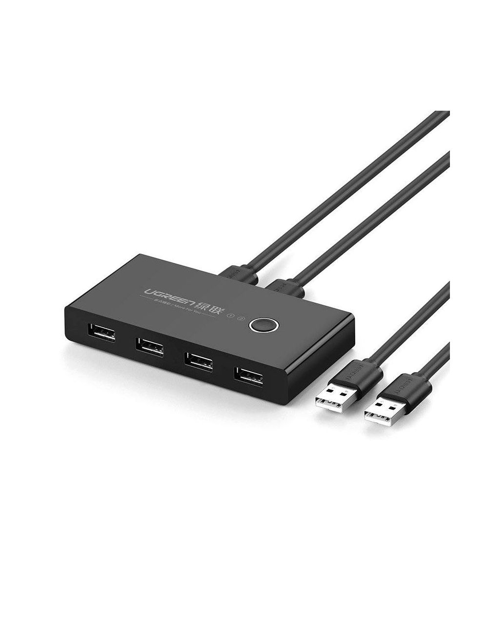 Ugreen switch box HUB przełącznik 4x USB 2.0 rozdzielacz USB czarny