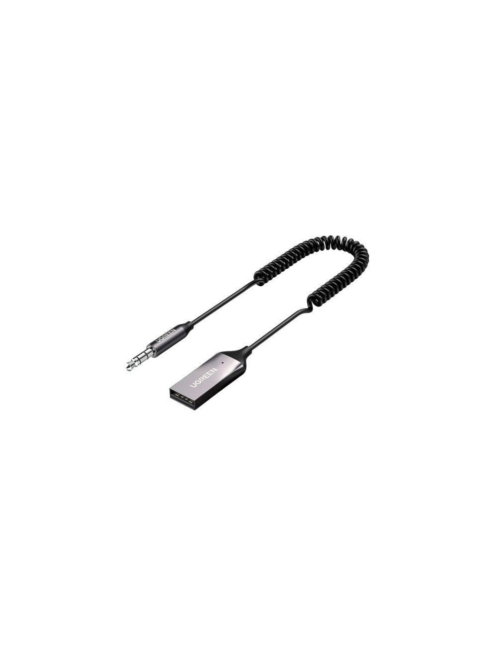 Ugreen odbiornik dźwięku Bluetooth 5.3 kabel USB adapter audio AUX jack czarny