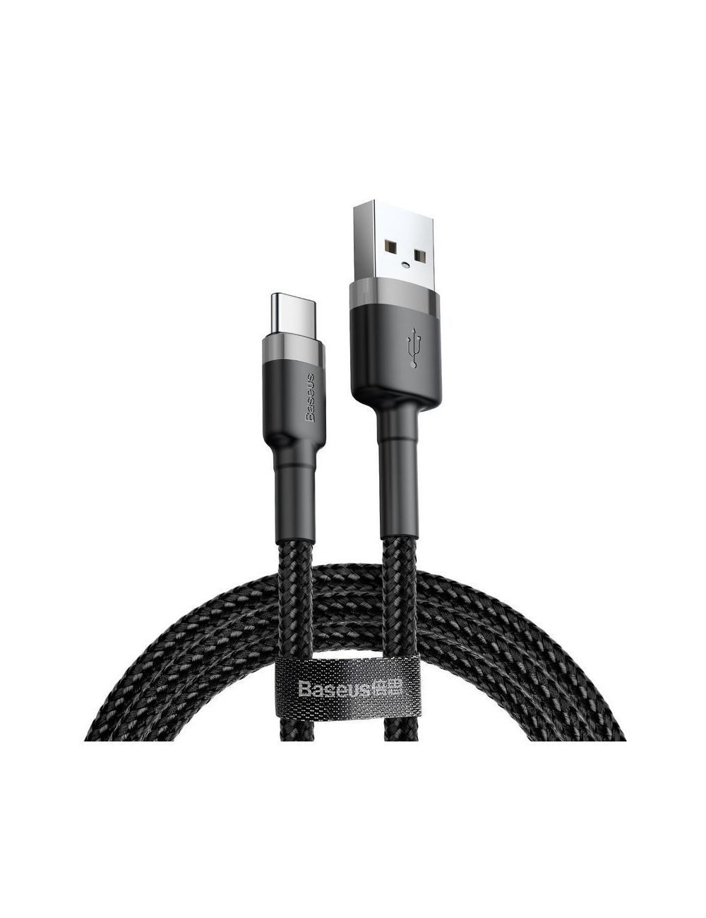 KABEL BASEUS KEVLAR USBforTYPE-C GRAY/BL GRAY/BLACK, 3A, 1M // CAFULE *