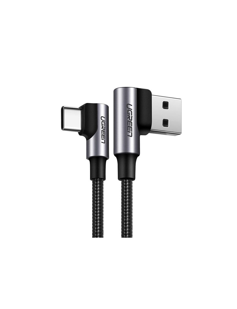 Ugreen kątowy kabel przewód USB- USB Typ C Quick Charge 3.0 QC3.0 3 A 0,5m