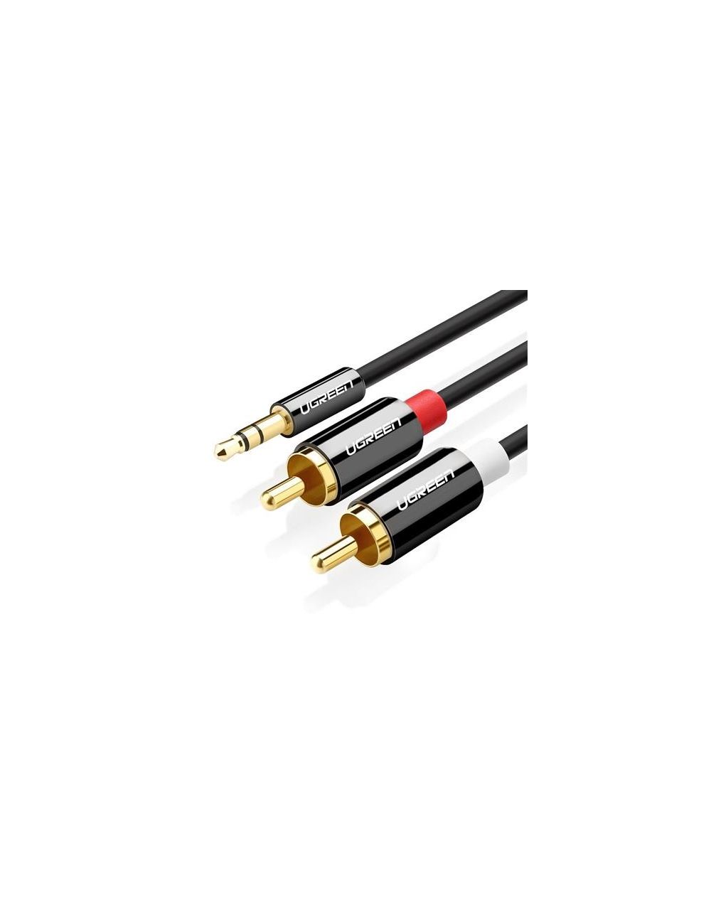 Ugreen kabel przewód audio 3,5mm mini jack 2RCA 2 m czarny