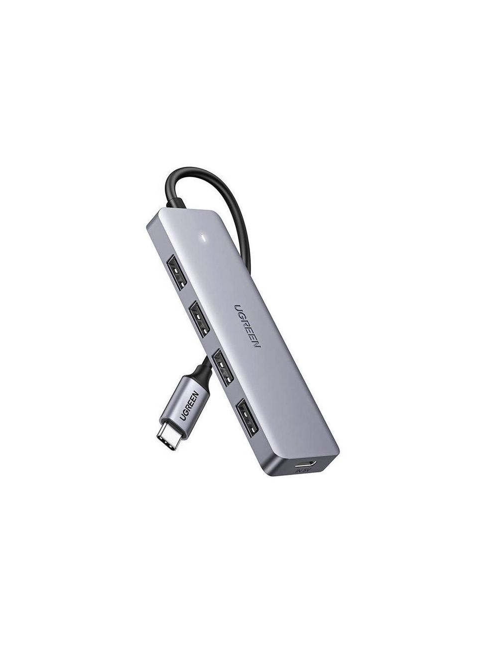 Ugreen rozdzielacz HUB USB Typ C- 4x USB 3.2 Gen 1 z portem zasilania USB-C szary