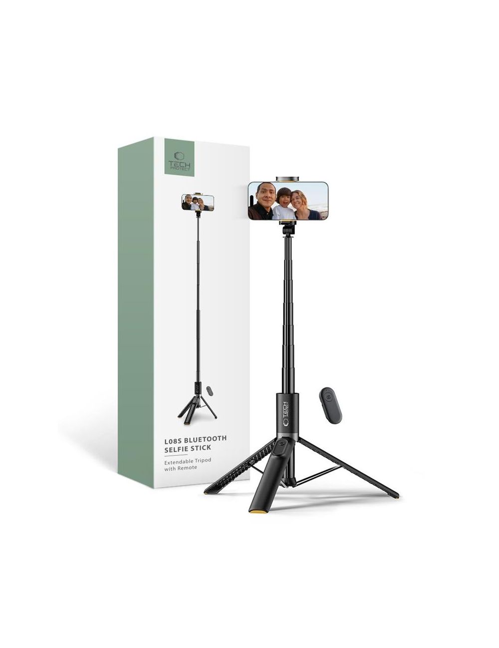 TECH-PROTECT SELFIESTICK L08S TRIPOD BLACK