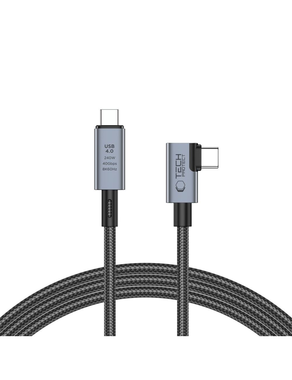 TECH-PROTECT KABEL ULTRABOOST MAX L USB 4.0 8K 40GBPS UBS 240W 1,5M GREY