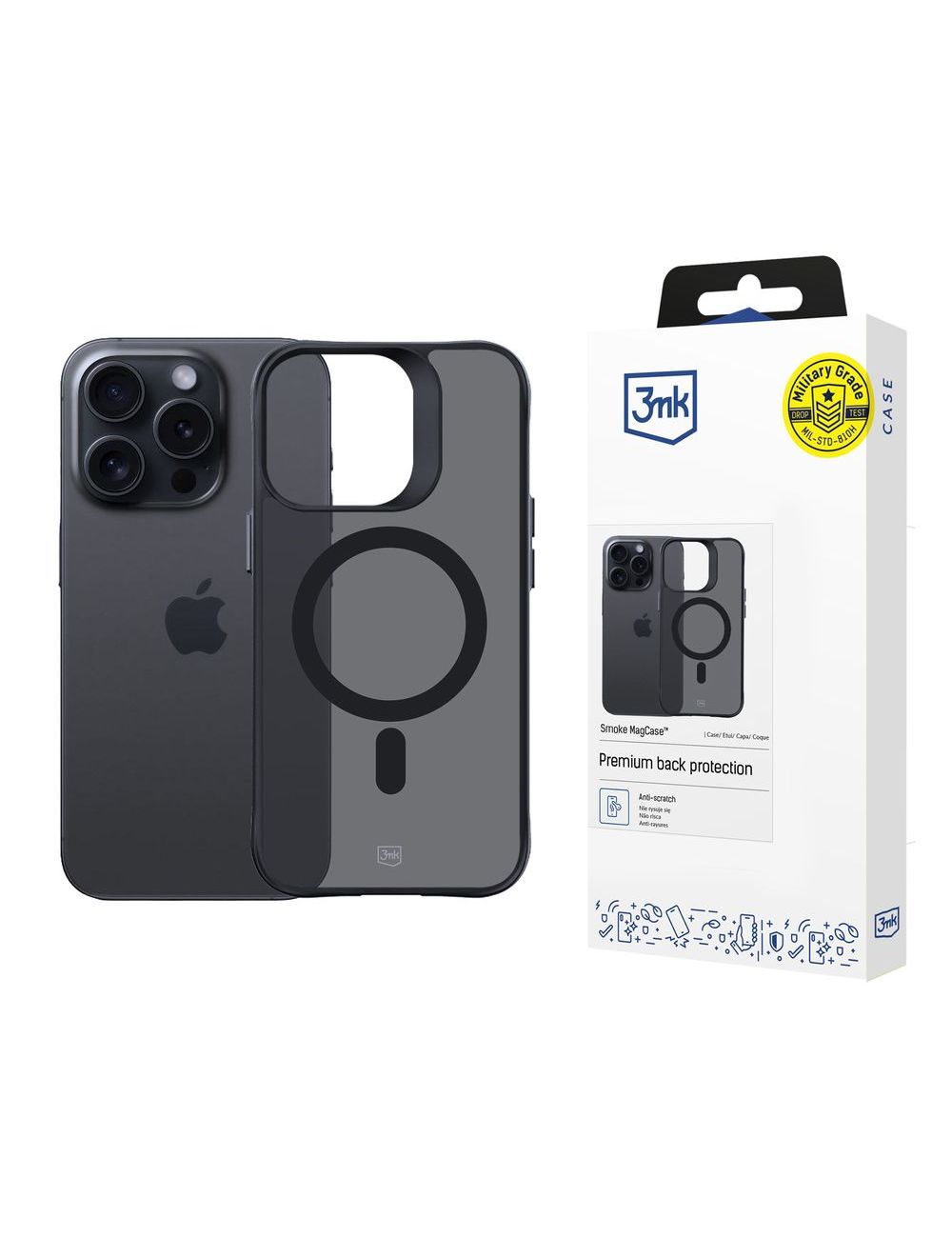 3MK Smoke MagCase Iphone 15 Pro 