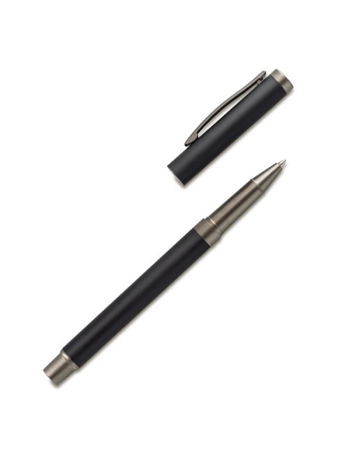 Aluminiowy długopis z żelowym wkładem Lille, czarny