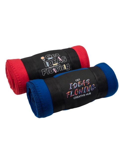 Koc polarowy Git, granatowy 