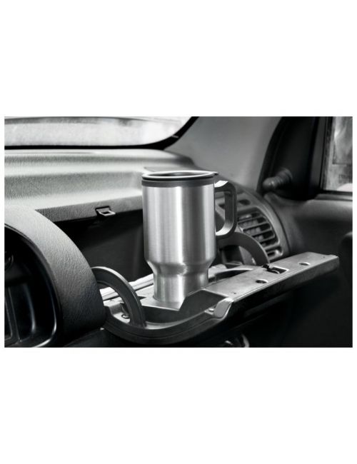 Kubek izotermiczny Car Comfort 420 ml z podgrzewaczem, srebrny/czarny