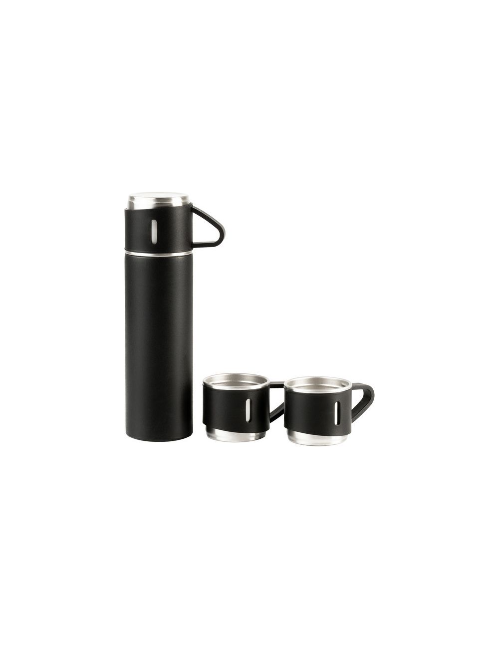 Termos z kubkami Attu 500 ml, czarny - druga...