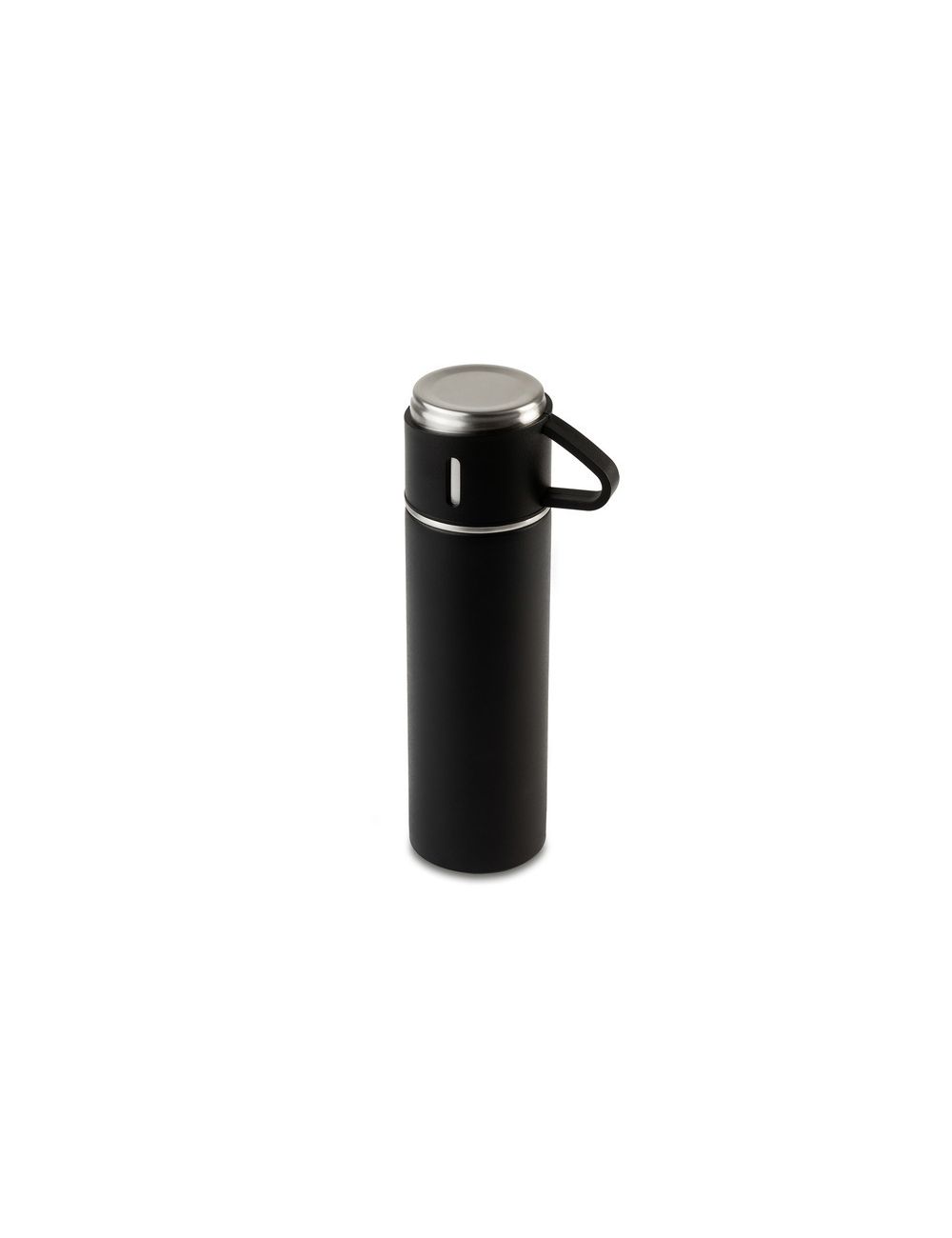 Termos z kubkami Attu 500 ml, czarny - druga...