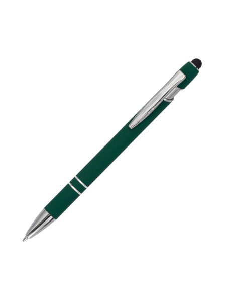 Długopis aluminiowy Softano, ciemnozielony 