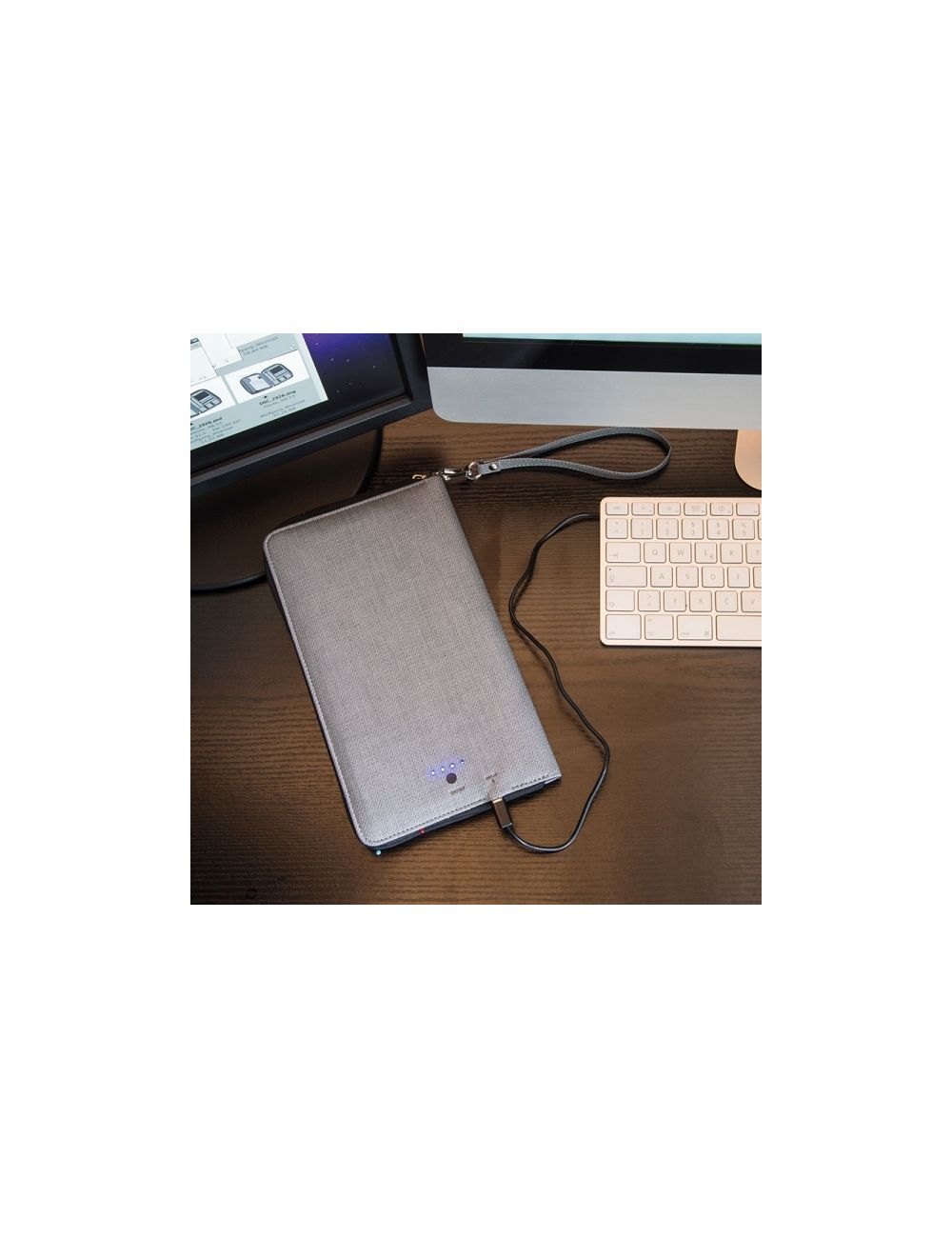 Folder podróżny z power bankiem ALMERIA