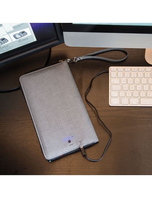 Folder podróżny z power bankiem ALMERIA
