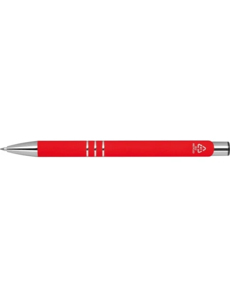 Długopis z aluminium z recyklingu półżelowy soft touch DUNMORE