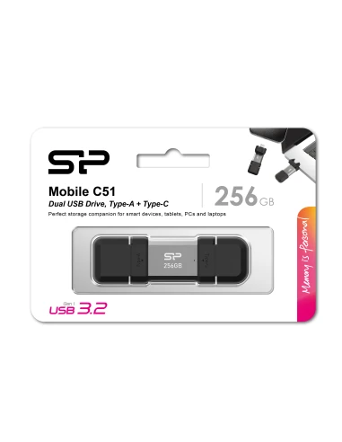 Pendrive Mobile C51, 256GB 3.2 Silicon Power