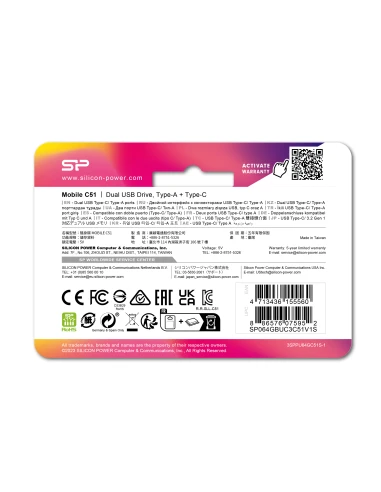 Pendrive Mobile C51, 64GB 3.2 Silicon Power – czarny