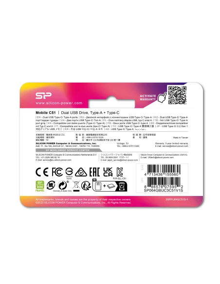 Pendrive Mobile C51, 64GB 3.2 Silicon Power – czarny