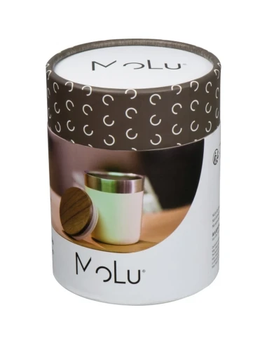 Kubek termiczny stalowy z recyklingu PORTOFINO MoLu 300 ml – biały
