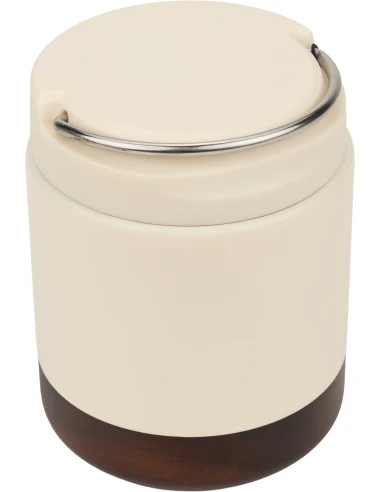 Lunch box termiczny stalowy z recyklingu PORTO CERVO MoLu 400 ml – biały