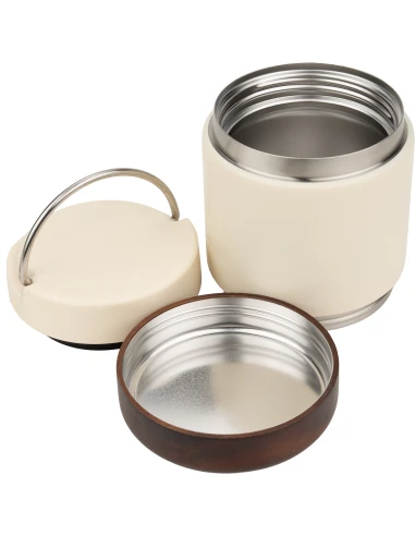 Lunch box termiczny stalowy z recyklingu PORTO CERVO MoLu 400 ml – biały