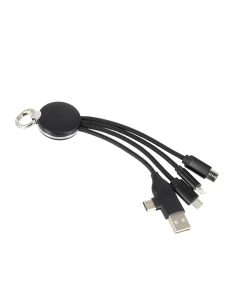 Kabel z podświetlanym logo 4w1, RXD-368 – czarny 2