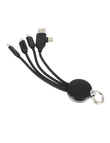 Kabel z podświetlanym logo 4w1, RXD-368 – czarny