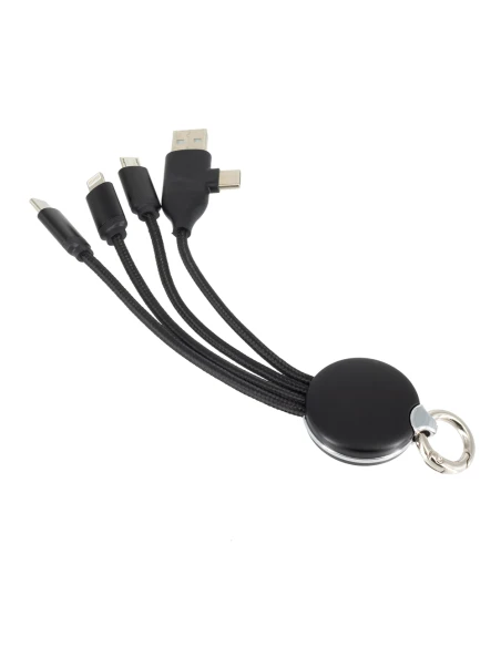 Kabel z podświetlanym logo 4w1, RXD-368 – czarny
